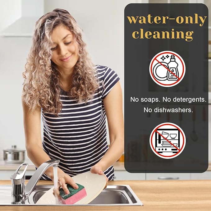 5-Piece Pizza Set: 13-Inch Round Pizza Stone for Oven & Grill with Rack, Cutter, Peel, Pan & Mini Mitts, Baking Stone for Bread