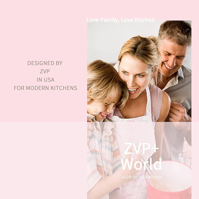 ZVP Plastic Cutting Boards for Kitchen, Flexible Cutting Mats, Gradient Pink Chopping Boards with Food Icon, Non-Slip, Non Porous, BPA Free, Dishwasher Safe