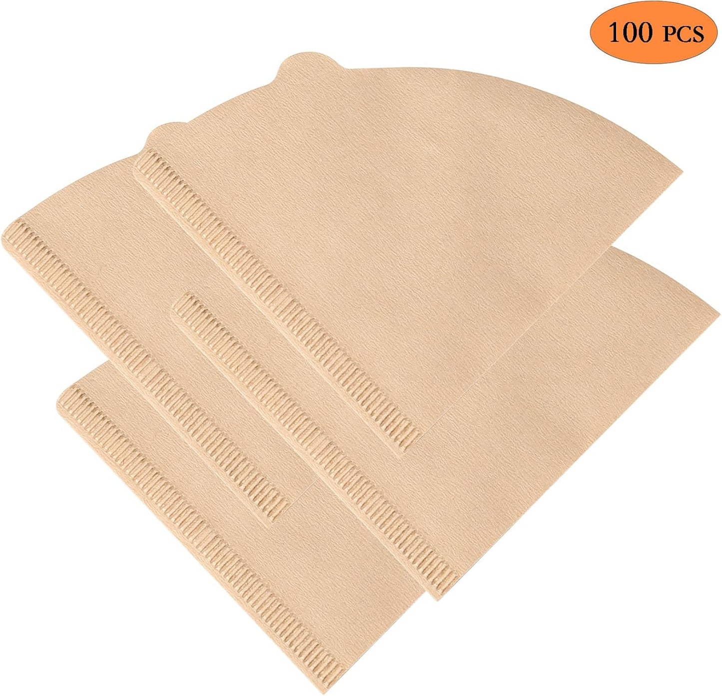 Pour Over Coffee Dripper with 100 pcs of Size 02 Paper Filter, Borosilicate Glass & Walnut Collar, Drip Coffee Maker, 1-3 Cups, Clear (Coffee Dripper)