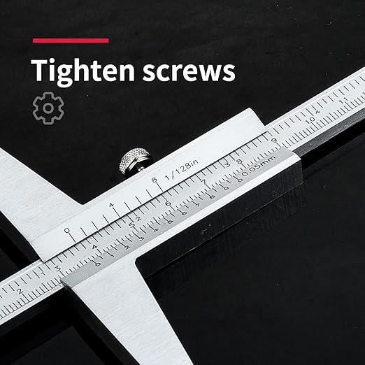 0-300mm Depth Gauge Vernier Caliper,Precision Measurement Tool,High-Strength CarbonSteel,DRINYOUNG(0-300/128in Depth Caliper with Hook)