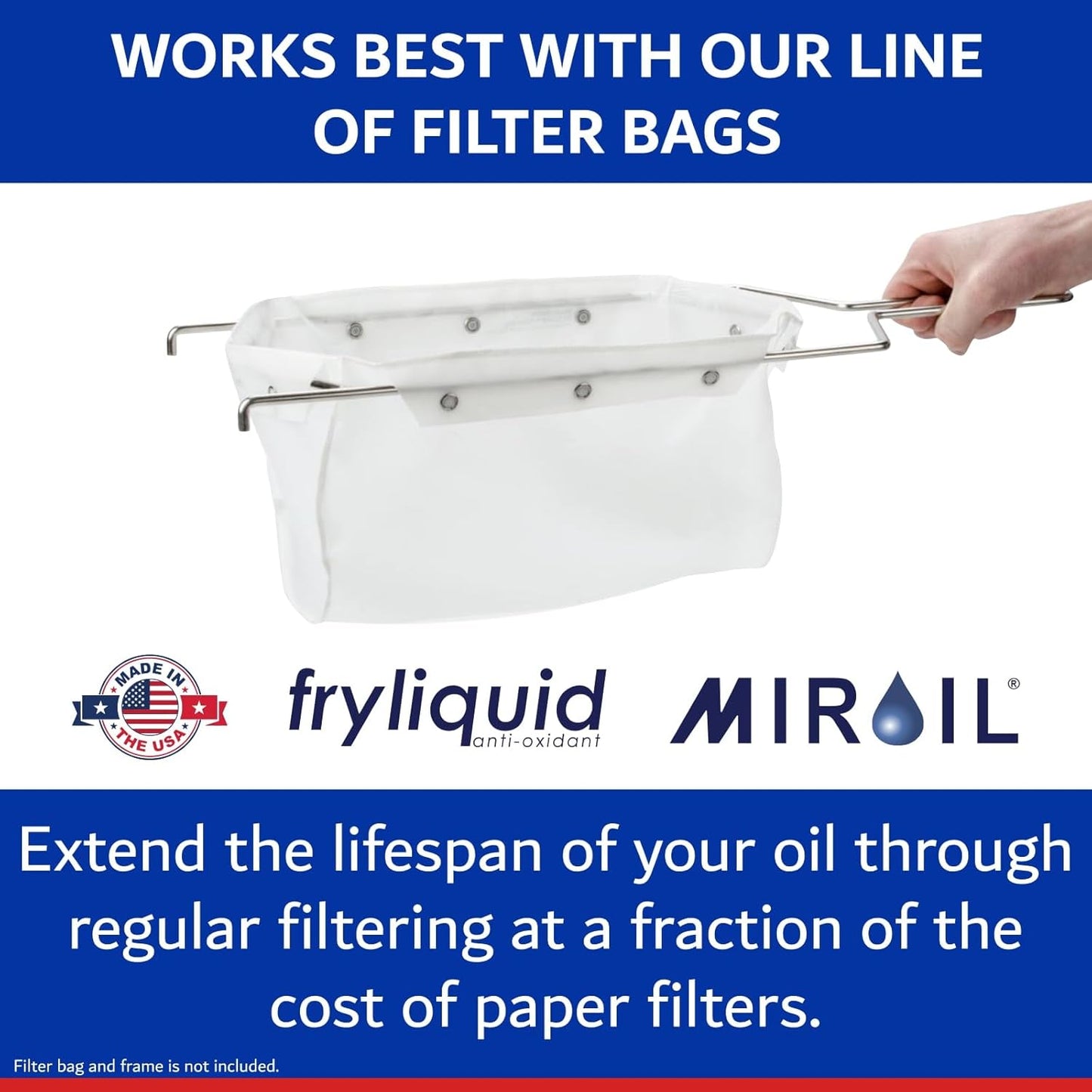 1 Liter Bottle FryLiquid by MirOil, Antioxidant for Frying, Removes Unhealthy Fat, Prevents Breakdown, Vitamin Therapy, Extend Deep Fryer Oil Life for Donut Shop, Restaurant, Food Truck & Food Service