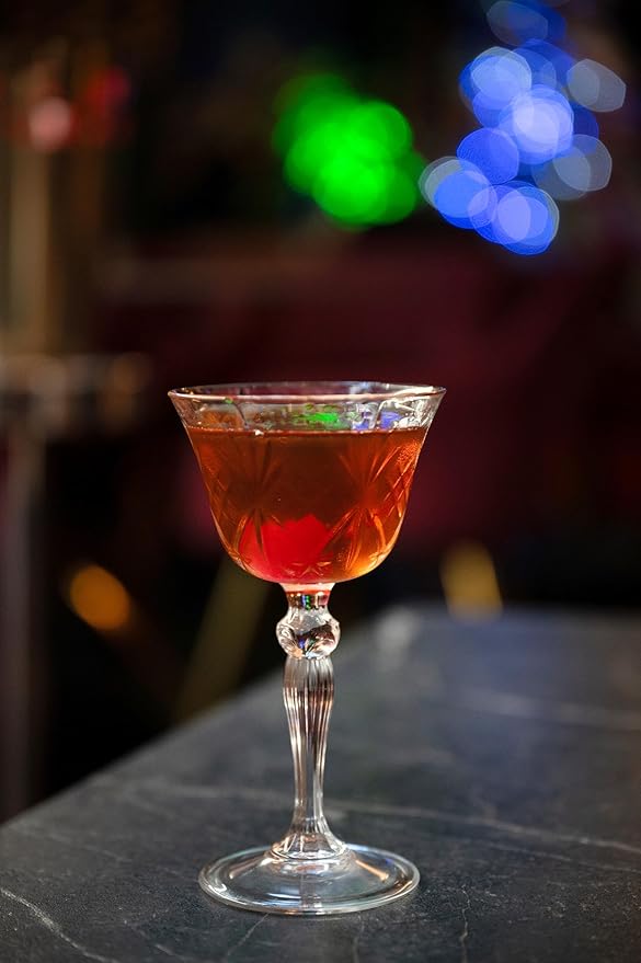 Barski Coupette Cocktail Glasses - Coupe Martini Glass - Set of 6 - Stemmed Drinkware - 5 Oz. - European Glassware