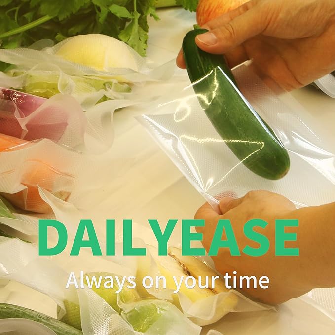 VanruVida Vacuum Sealer Bags,5” x 8” and 6” x 10” and 10” x 14” PreCut,60 Count,Commercial Grade Textured with Double Tear Notches,BPA Free,Food Storage Bags for Freezer, Meal Prep, or Sous Vide