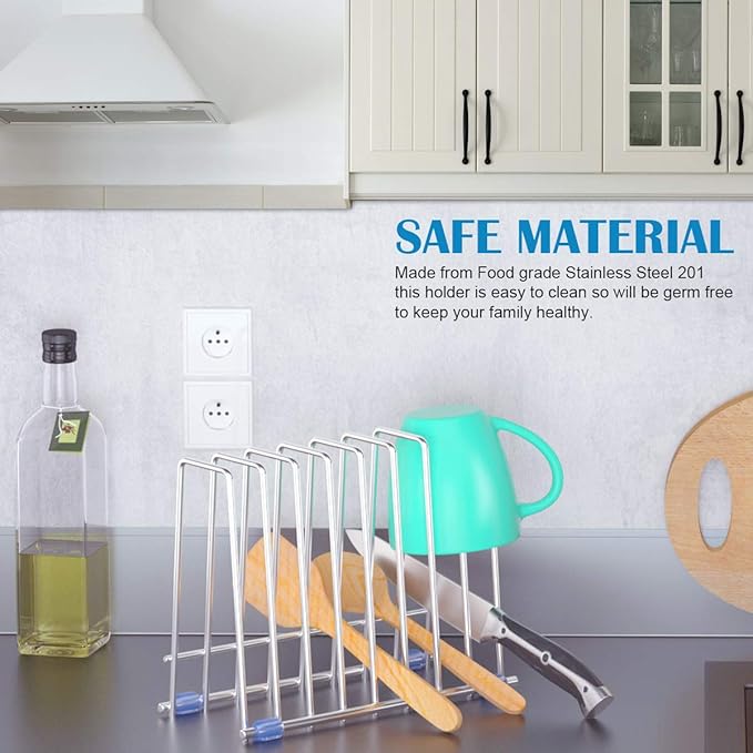 IDEATECH 2 Pack Reusable Storage Bags Rack, Drying Rack for Storage Bags, Stainless Stand for Reusable Storage Bags, File Organizer Desktop Storage Book Shelf (2*Sliver)