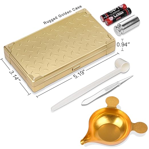 Fuzion CASH-200 Gram Scale Digital Pocket Scale, 0.01g Digital Grams Scale, Jewelry Scale, Small Food Scale Gold Gram Scale with Upgraded Display, Multi-Accessories