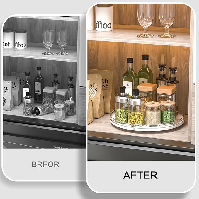 13" Oak Wood Bathroom Tray for Counter, Vanity Tray for Perfume Lotion Candle Makeup Jewelry Sink Soap Holder Turntable Dresser Organizer Countertop Coffee Table Decor Organization and Storage Silver