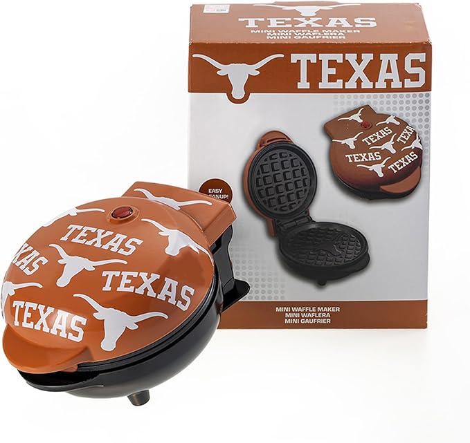 Uncanny Brands Texas Longhorns Mini Waffle Maker - Small Kitchen Appliance