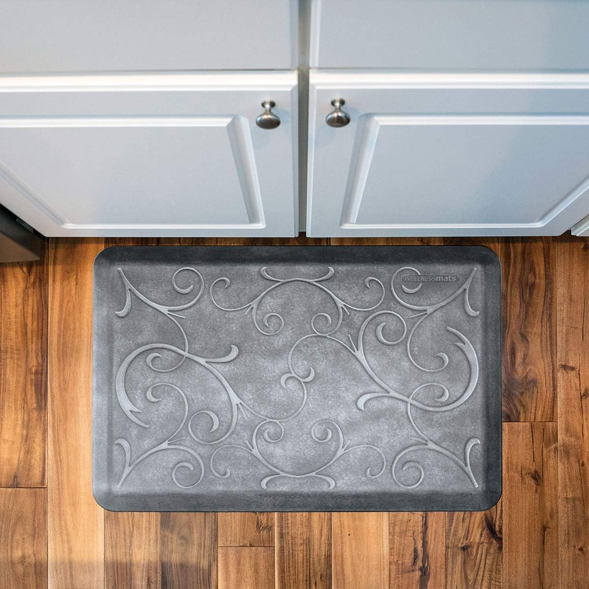 WellnessMats Bella Collection Anti-Fatigue Floor Mat, Polyurethane – Ergonomic Support Pad for Home, Kitchen, Garage, Office Standing Desk – Water Resistant - Made in USA