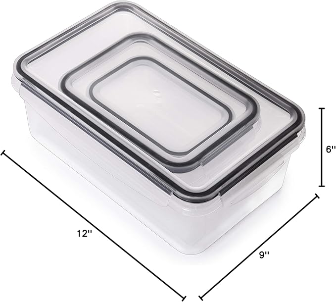 fullstar 28-Piece Plastic Food Storage Containers with Lids (14 Containers & 14 Lids) - Leakproof, BPA-Free, Meal Prep Containers, Reusable Lunch Storage Set for Kitchen Organization (Pack of 28)