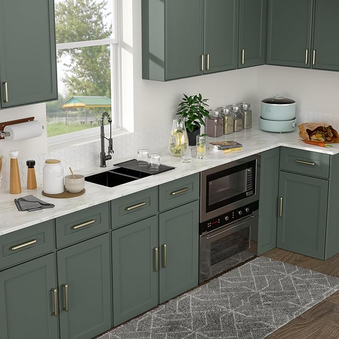 Logmey 33 Inch Double Bowl Undermount Kitchen Sink 33x19x9 Inch 50/50 Gunmetal Black Nano Coating Stainless Steel 16 Gauge Handmade Kitchen Sink