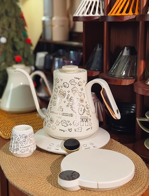 Cocinare Balance Lite Smart Coffee Scale with Timer, 3kg/0.1g Precision Digital Scale for Pour-Over, Espresso & Drip, 3 Brewing Modes (Assist, Weigh, Competition), Adjustable Ratios & Flow Rate, White