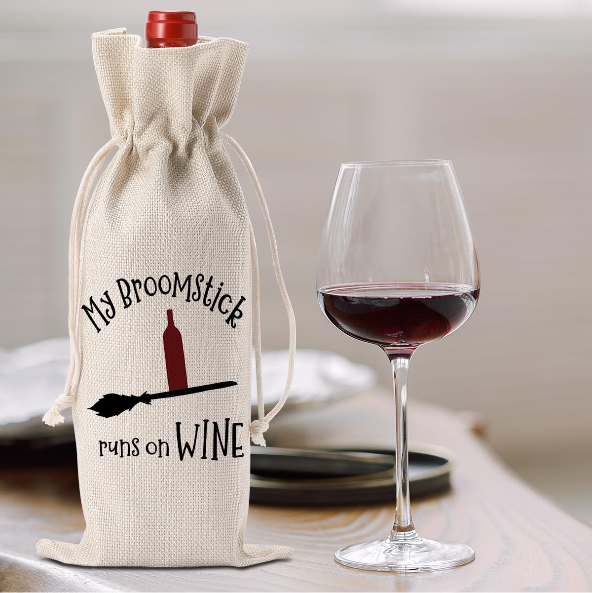 Halloween Table Decor Halloween Wine Bag Halloween Birthday Gifts Halloween Party Decorations Halloween Birthday Party Decorations for Women Men Her Friends Holiday Gift Bag