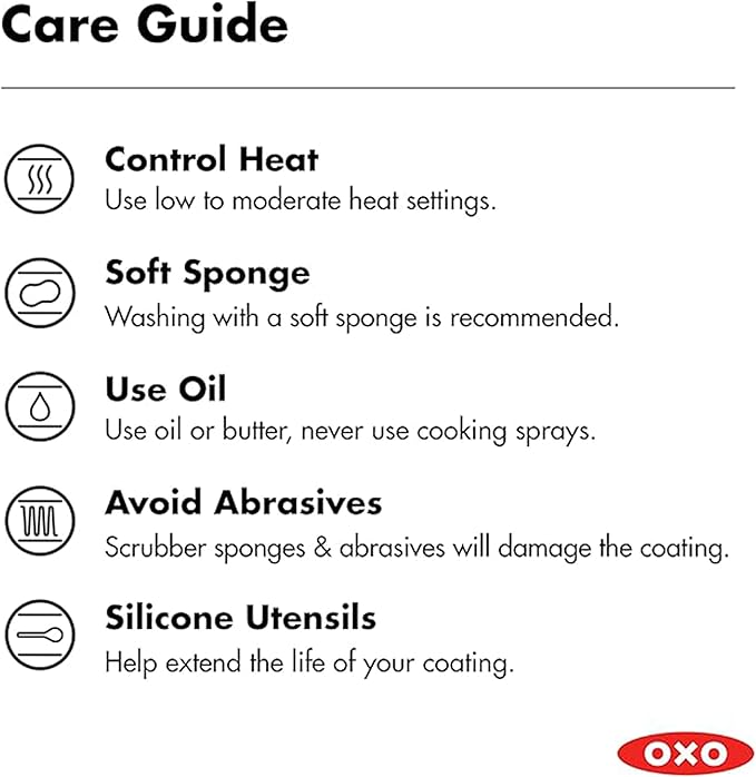 OXO Enhanced, 12" Frying Pan Skillet with Lid, Healthy Ceramic Nonstick, PFAS-Free, Stainless Steel Handle, Dishwasher Safe, Oven Safe, Black