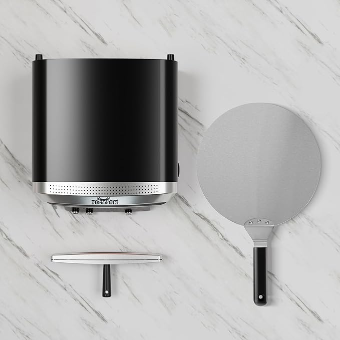 BIG HORN OUTDOORS Pizza Oven Indoor, 14 Inch Electric Countertop Pizza Oven with 6 Preset Modes, Perfect Pizza Maker Machine for Home, Pizza Cooker with Pizza Stone and Pizza Peel, Stainless Steel