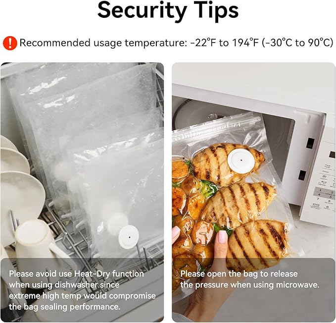 15 Pcs 10”x13” Reusable Vacuum Sealer Freezer Bags with Air Valve for Food Storage and Preservation, for Leftover Save, Meal Prep, Sous Vide Cook, Outdoor BBQ. BPA Free, Dishwasher Safe Microwavable