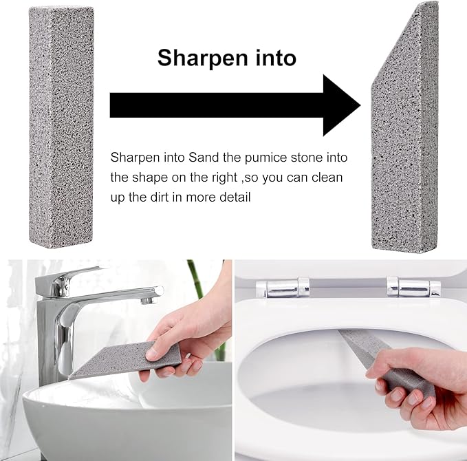 HongWay 10 Pack Pumice Stone for Cleaning, Pumice Stone for Toilet Cleaning Bowl Stick, Heavy Duty Strong Pumice Cleaning Bar for Bathtubs, Kitchen Sink, Grill, Household (5.9 x 1.4 x 0.9 Inches)