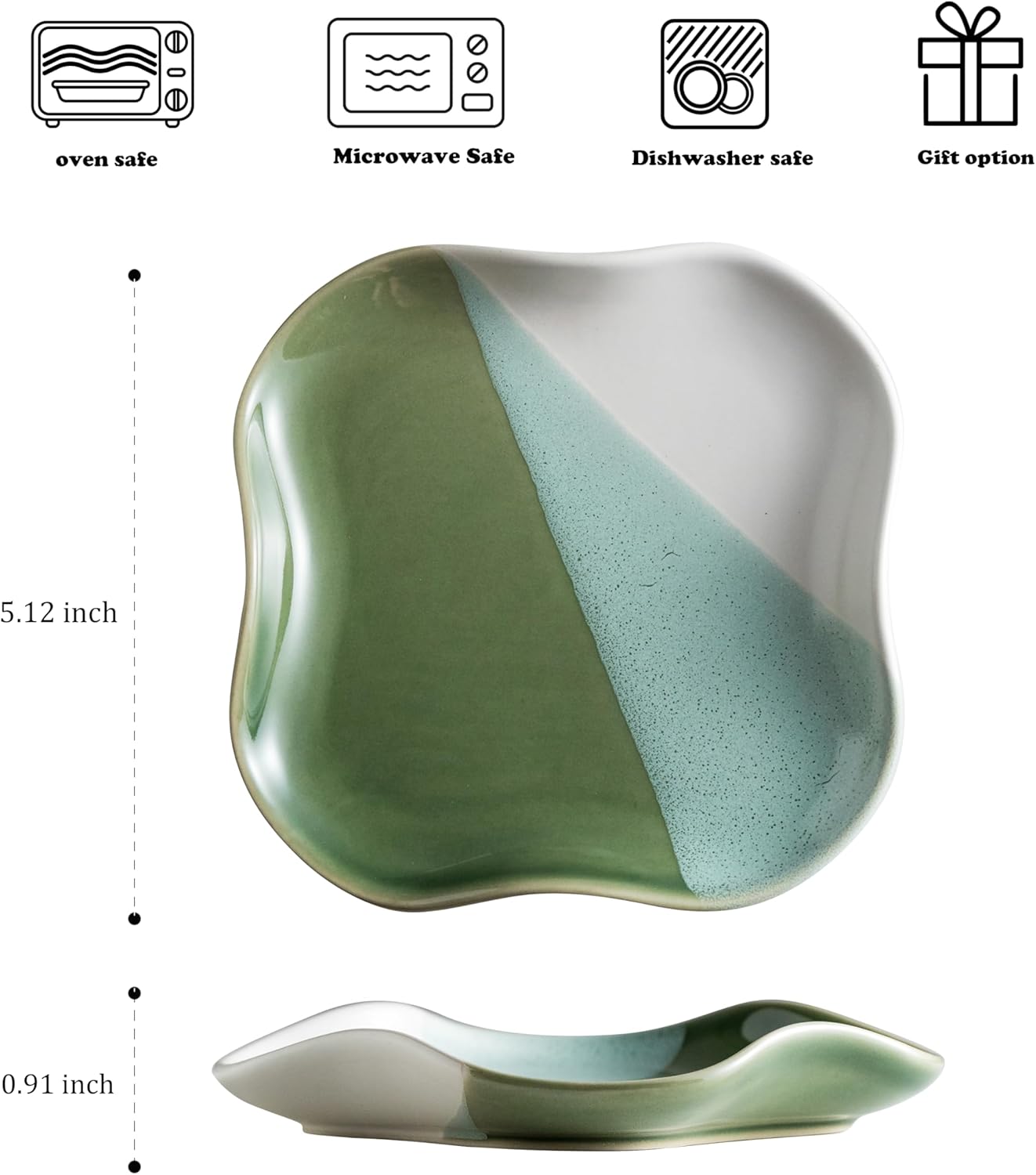 Spoon Rest for Stove Top, Spoon Holder for Kitchen Counter, Spatula Holder, Coffee Spoon Rest, Coffee Spoon Holder, Utensil Rest, Gradient Green