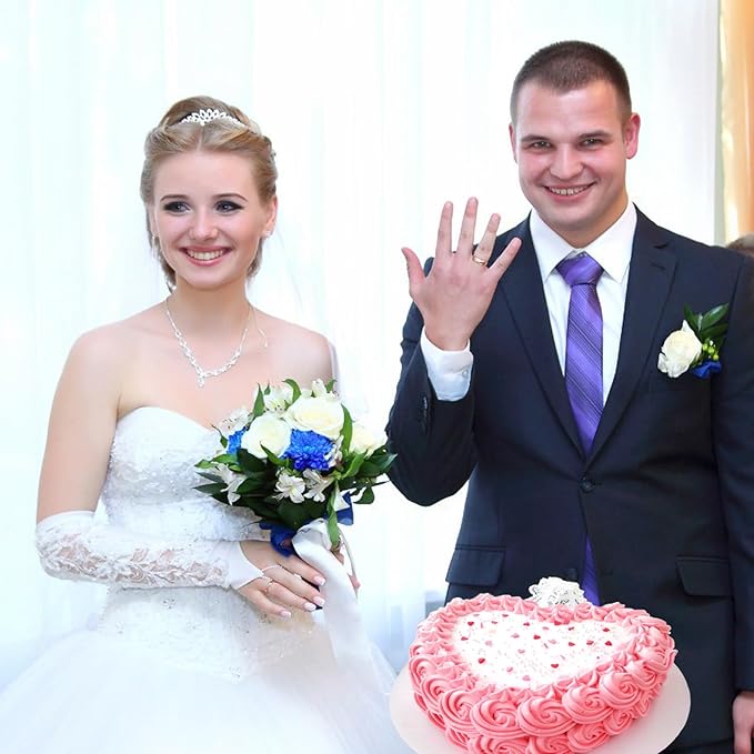 Aluminum Heart Shaped Cake Pans, 2pcs Nonstick Baking Pan with Removable Bottom 8 Inch 10 Inch Cake Mold for Valentine's Day Wedding Birthday Anniversary