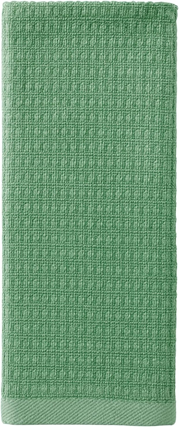 CRAFTSWORTH Kitchen Towels, 15 x 26 Inches, Pack of 6, 400 GSM, 100% Ring Spun Cotton, Striped Solid Sage Cotton Dish Towels Super Soft and Absorbent, Tea Towels and Bar Towels