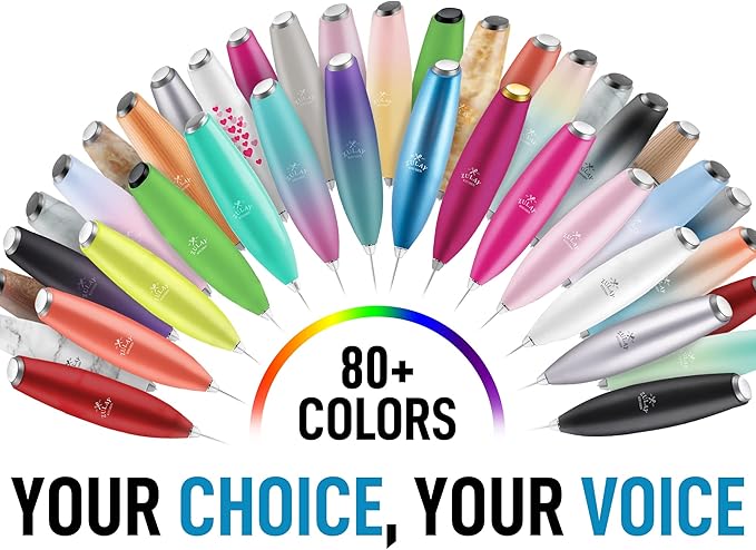 Zulay Kitchen Milk Frother Handheld Electric Whisk with AA Duracell Batteries – Durable Drink Mixer for Coffee, Lattes, Cappuccinos & More - White