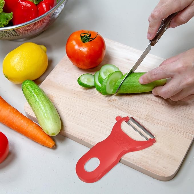 uxcell Vegetable Peeler Set, 4.5 Inch Stainless Steel Potato Peeler for Apple Fruits Green