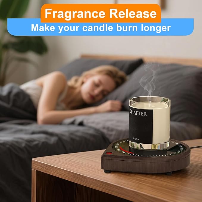 Coffee Mug Warmer & Kepwam Mug Set, 3 Temp Settings up to 167℉, Gravity Sensor & Light Display, Cup Warmer with 6H Auto Shut Off, Idealt Gift for Dad Mom, Beverage Warmer for Heats Coffee, Tea & More