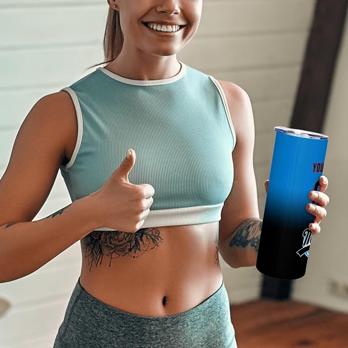 Custom Tumbler Stainless Steel Cup Personalized Baseball Vacuum Insulation Travel Mug Add Your Name Number Fans Gift for Baseball Fans