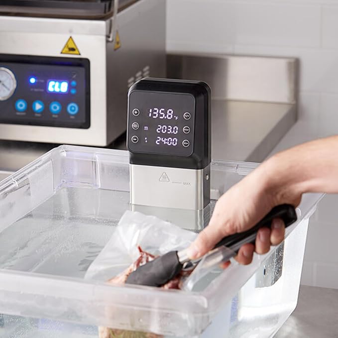 Sous Vide Immersion Circulator, 1200W, Stainless Steel, 10.5 Gallon Capacity, LCD Display, Temperature Control 75-210°F