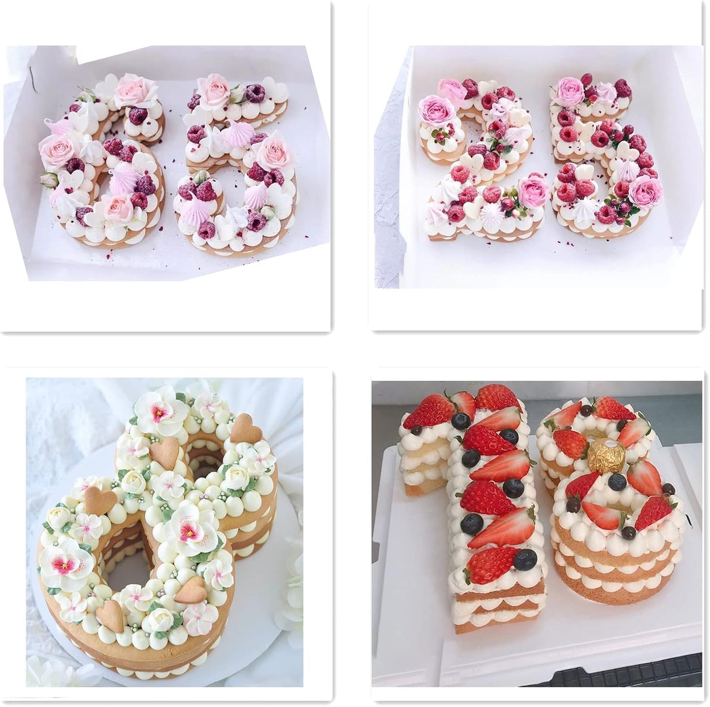 Ducodocu Large Silicone Number Cake Mould 3D Novelty Cake Pan DIY Baking Mold for Birthday Anniversary Number of 5