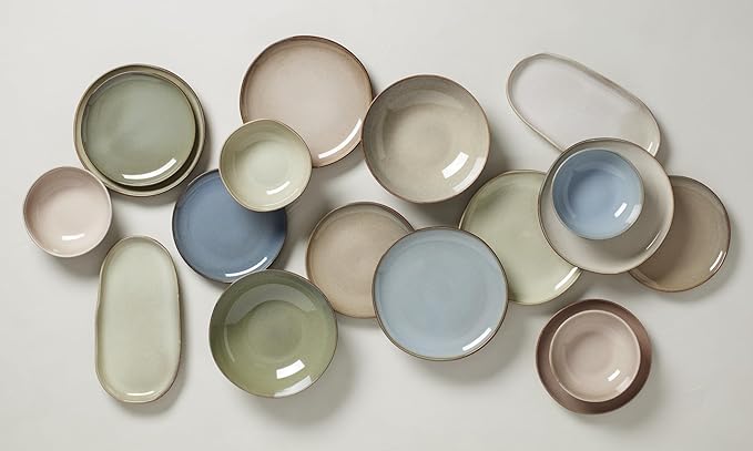 Oneida 897209 Organic Shades 2-Piece Serving Set, Oatmeal