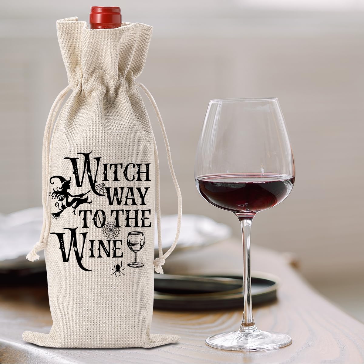 Halloween Wine Bag Halloween Birthday Gifts for Women Men Halloween Decor Halloween Party Decorations Halloween Birthday Party Decorations for Wine Tasting Party Reunion