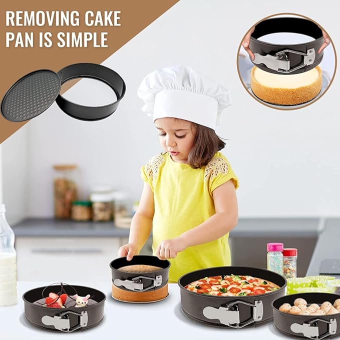 9 inch springform pan for cheesecake, Nonstick, Leak-proof Cheesecake Pans for Baking cakes, Cheese Cake & Pies with Protective Silicone mould & 100 Parchement Papers - Easy to Clean