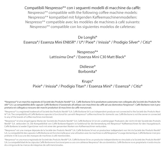 Decaf Blend for Nespresso Machines by Caffe Borbone