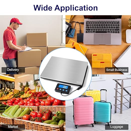 Digital Shipping Postal Scale 0.5 oz High Accuracy! 440lb Commercial Weight Scale for Package, Small Business, Mail, Warehouse, Home, Battery & Charging Cable Included