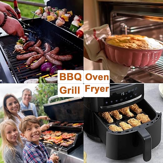 Color Screen Wireless Meat Thermometer for Grilling and Smoking, 4 Temperature Probes Food Thermometer for Outside Grill, BBQ Thermometer for Cooking Baking Turkey Fryer Smoker Acessories