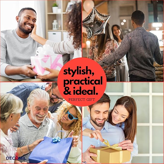 DECOMIL - Bamboo Cheese Board and Knife Set, Charcuterie Set, Cheese Board and Cutlery Set, Cheese Cutting Board,%100 Bamboo and Durable