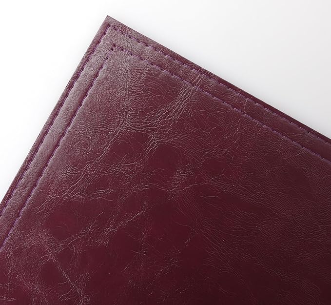 Waterproof PU Placemats, Faux Leather Dining Table Mat, Set of 6, Easy to Wipe Off Scrub Vinyl Mat, Heat & Stain Resistant for Office Conference Table, Home Decor