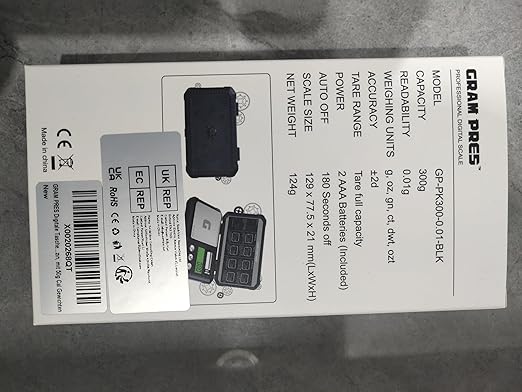 Digital Pocket Gram Scale 300g x 0.01g Accuracy, Small Mini High Precision Jewelry Scale Digital Weight Grams and Oz for Gold,Diamond,Arrows, Powders and Mdicine,with 50g Cal Weights