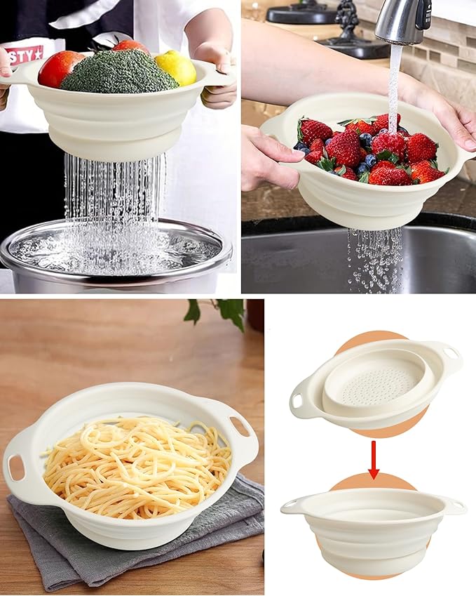 22-Piece Non-Stick Pots and Pans Set, Ceramic Cookware Set with PFAS-Free, Stackable & Detachable Handles, Orange