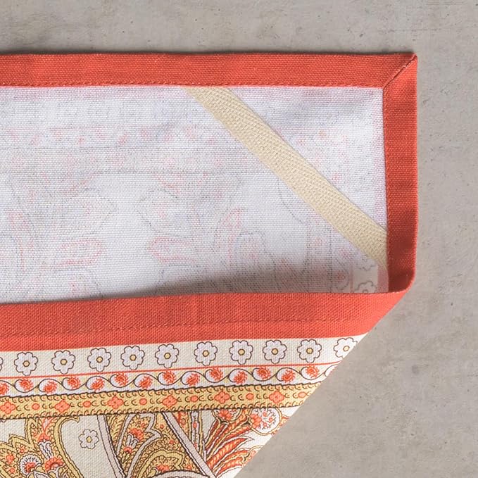 Maison d' Hermine Kitchen Towels Set of 2 100% Cotton 27.50" x 20" Reusable Cloth Tea Dish Towels Absorbent with Hanging Loop for Kitchen, Home, Dining, Cocktail Parties (Kashmir Paisley)