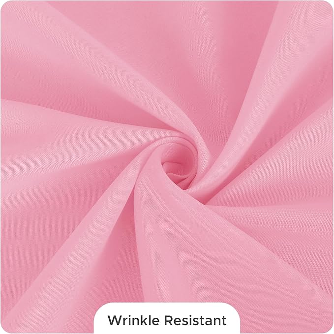 Fitable 8 Pack Rectangle Tablecloths: Stain Resistant Wrinkle Free Fabric Table Clothes, Washable Reusable Polyester Table Covers for Wedding Party Birthday Banquet Reception(Pink, 60x102 Inch)