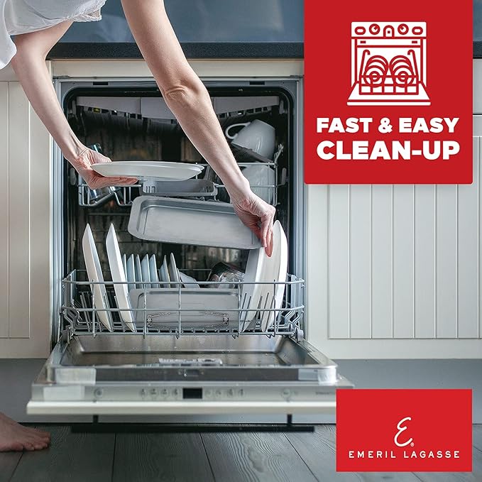 Emeril Lagasse Everyday 360 Stainless Steel Air Fryer, 360° Quick Cook Technology, XL capacity, 9-in-1, 12 Pre-Set Cooking Functions including Bake, Rotisserie, Broil, Pizza, Slow Cook, Toaster