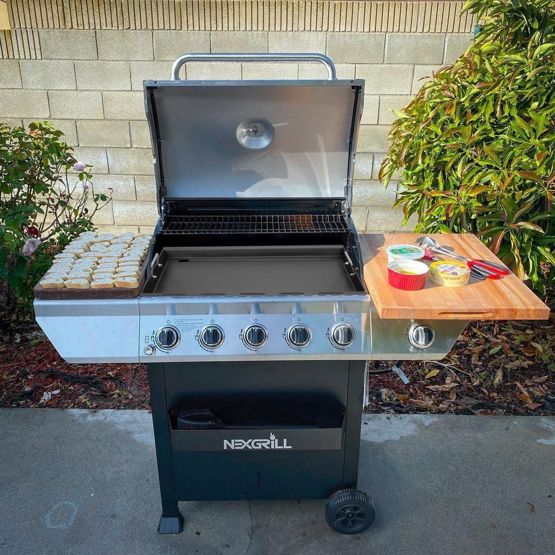 Full-Size Griddle Inserts for Home Depot Nexgrill 5 Burner 720-0888, 720-0888N, 720-0882A, 720-0882S, Flat Top Grill Griddle for Nexgrill 4 Burner 720-0830H 720-0830X 720-0888S 720-0783W Grill