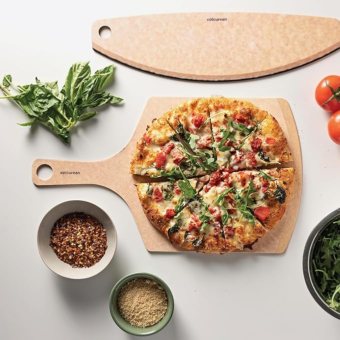Epicurean Pizza Peel, 17-Inch by 10-Inch, Natural