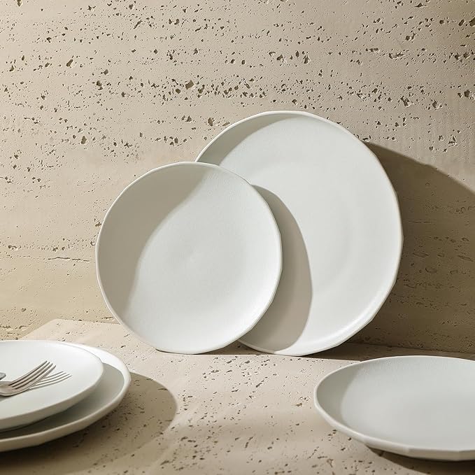 Stone Lain Rio 4-Piece Dinner Plate Set Stoneware, Beige