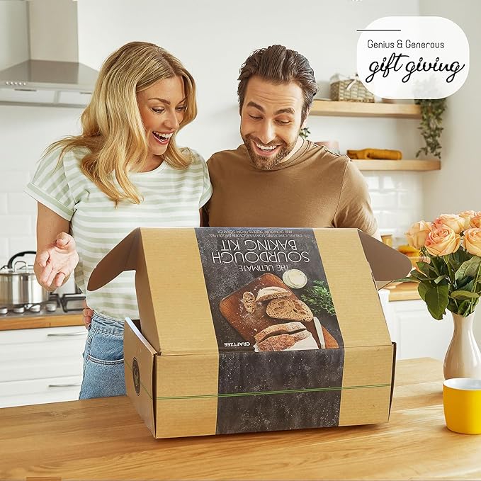 All-Inclusive π£π₯ππ ππ¨π Sourdough Starter Kit with Pot, 34 Oz Starter Jar, 4 Banneton Bread Proofing Baskets, Scraper, Scale, Sourdough Bread Baking Supplies, Detailed Beginner Guide & Recipes