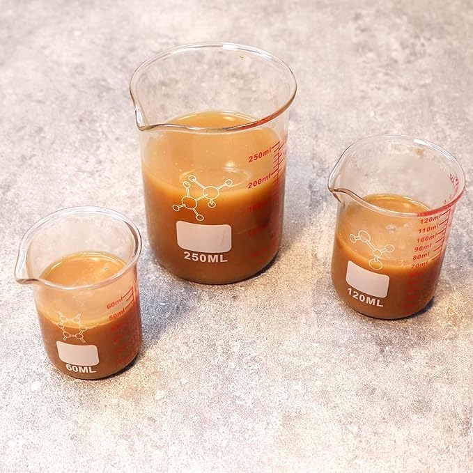 High Borosilicate Glass Measuring Cup-V-Shaped Spout,Glass Measuring Beaker for Kitchen or Restaurant, Easy to Read, 60 ML (2 Oz)-Pack of 2