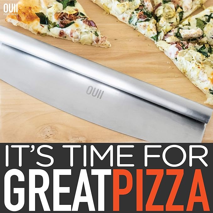 Pizza Peel with Cutter - 12 x 14-inch Metal Turning Peel, 14'' Pizza Cutter with Blade Cover - Premium Pizza Spatula Paddle, Pizza Oven Accessories Compatible with Ooni, Blackstone, Gozney