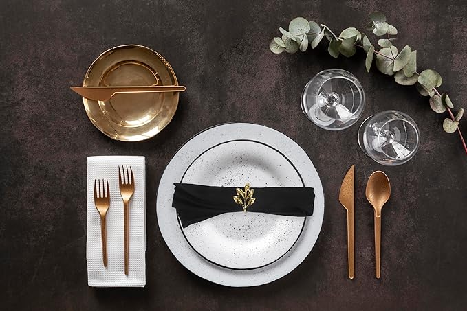 ANA Cloth Napkins Set of 12 (17.5x17.5) inch 100% Cotton Dinner Napkin Washable Hotel Quality Reusable Kitchen & Table Linen for Fall Thanksgiving Family Dinners Weddings & Everyday Use - Black