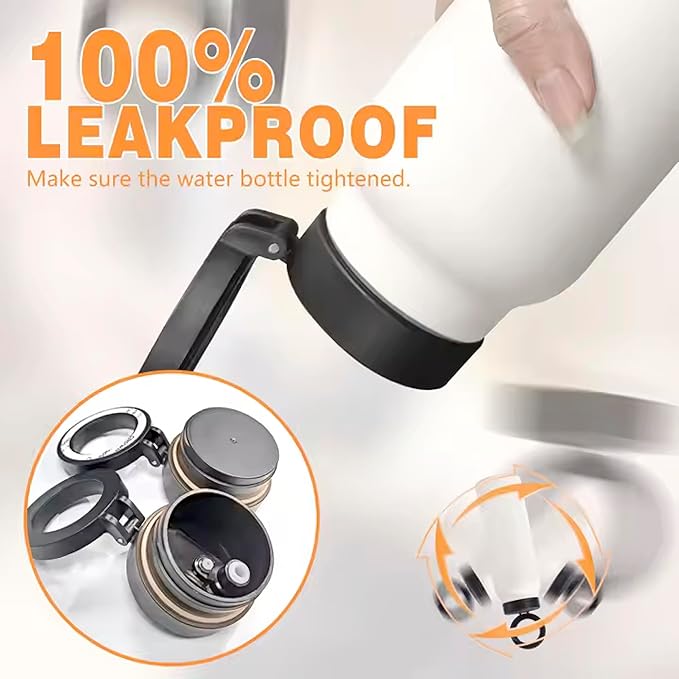 Tumbler with Magnetic Lid – 24 oz Stainless Steel Insulated Cup, Built-in Phone Tripod, Hot & Cold Drinks, Modern & Durable Design (Red)